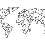 Carte du monde en métal DES015 100 cm