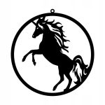 Décoration en métal Licorne 30 cm