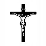 Croix métallique murale KNS002 30 cm
