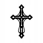 Croix métallique murale KNS005 30 cm