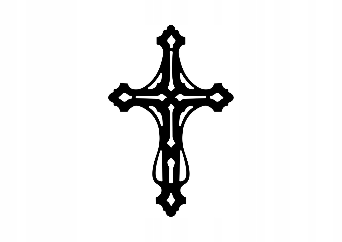 KRZYZ-METALOWY-na-sciane-dewocjonalia-K05-50cm-1.jpg Croix murale en métal KNS005 50 cm – Image 1