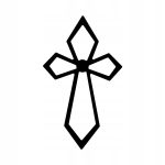 Croix murale en métal KNS006 15 cm