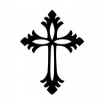 Croix murale en métal KNS010 50 cm