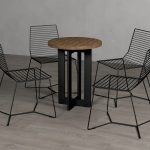 Pied de table Croix droite Côté S