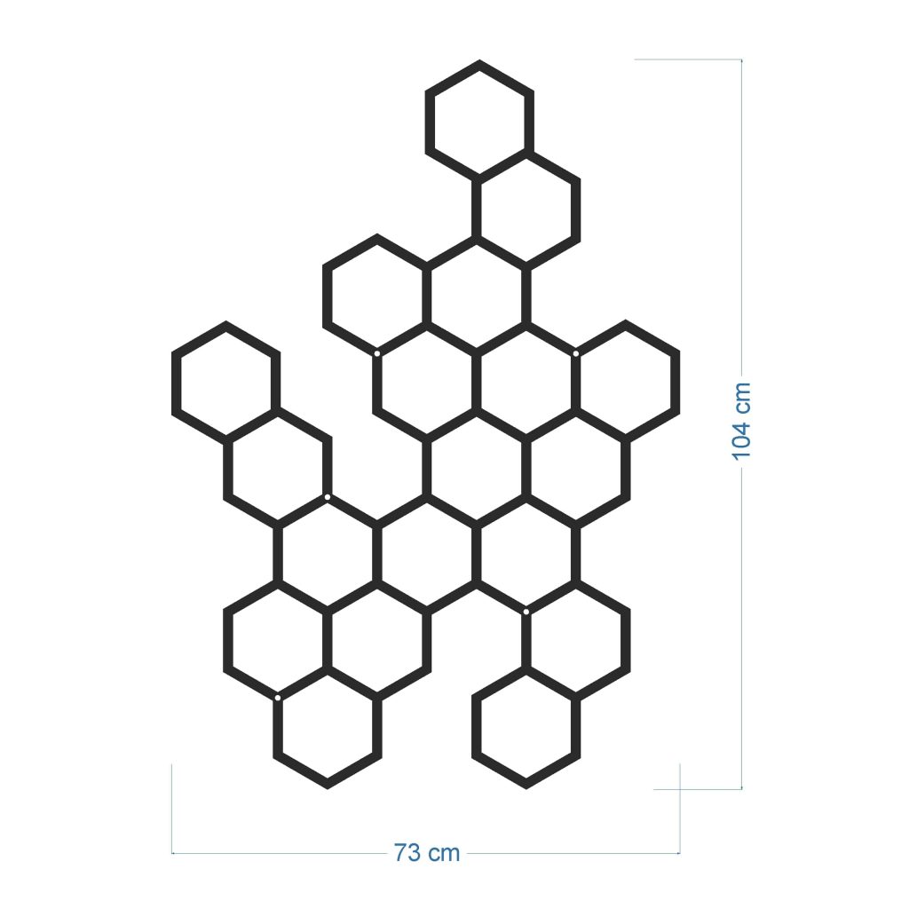 Décoration murale métallique pour plantes grimpantes Hexagone 73x104 cm – Image 5