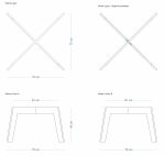 Pied en métal pour table Leon S – Image 3