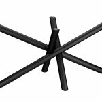 Pied de table avec plateau en verre Milan Tube L