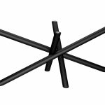 Support de table avec plateau en verre Milan Tube XL