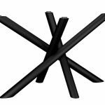 Pied de table avec plateau en verre Milan Tube M