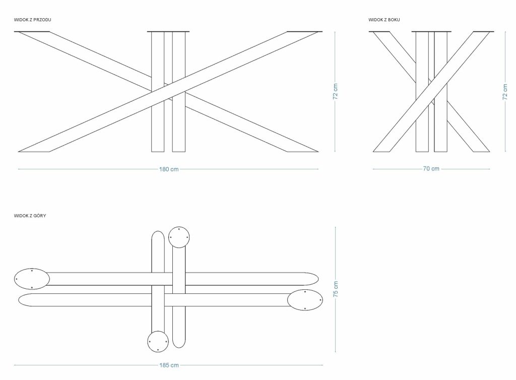 Pied de table Milan Tube XL – Image 3