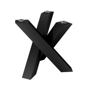 Pied pour table sous le plateau en verre Nest