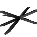 Pied en métal pour table sous le plateau en verre Spider Slim L