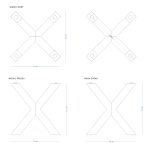 Pied en métal pour table sous le plateau en verre Spider Heavy S – Image 3