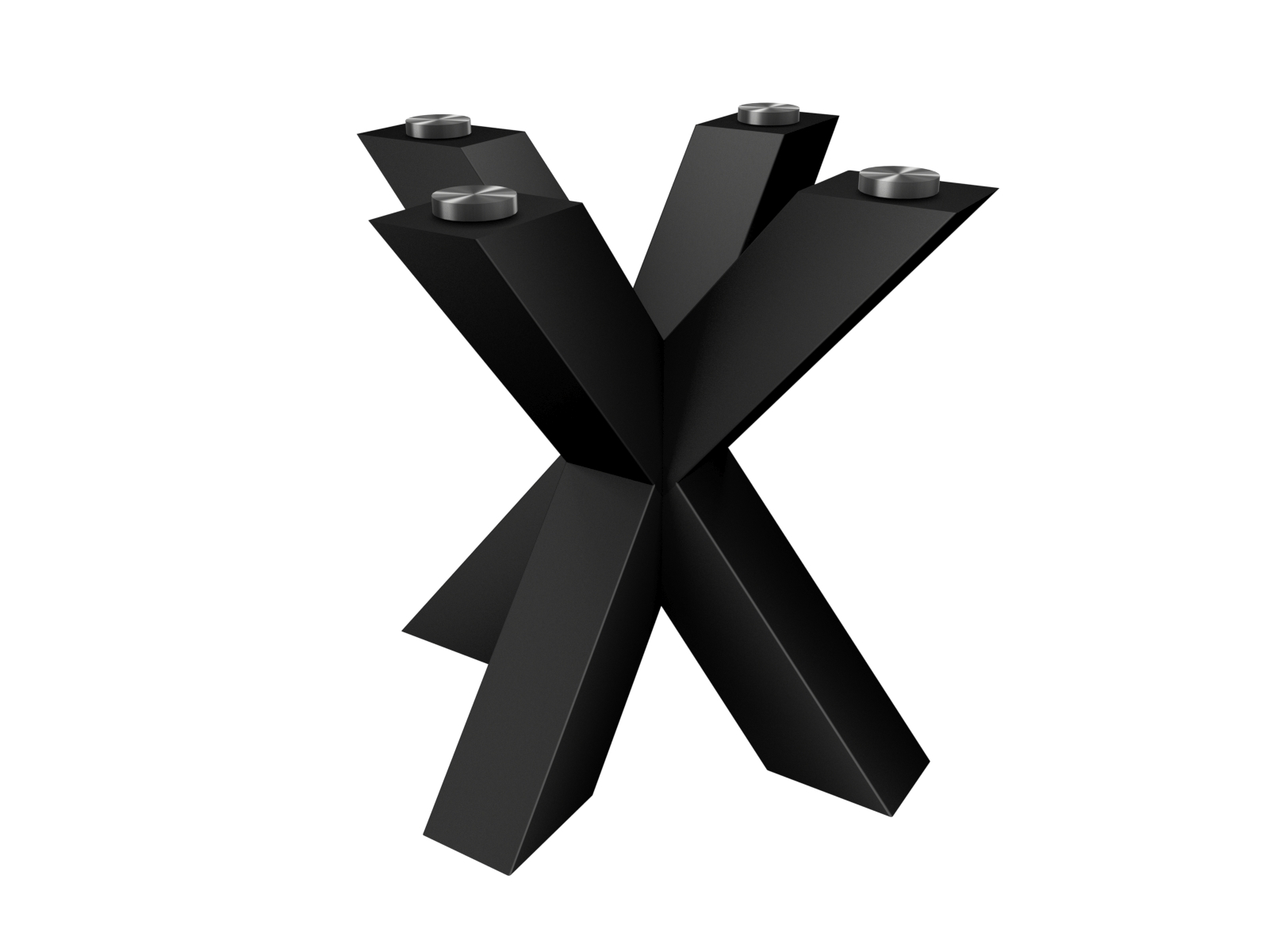 Pajak-HEAVY-h45cm-BLAT-SZKLANY-rozmiar-S_czarny_rend Pied en métal pour table sous le plateau en verre Spider Heavy S – Image 1