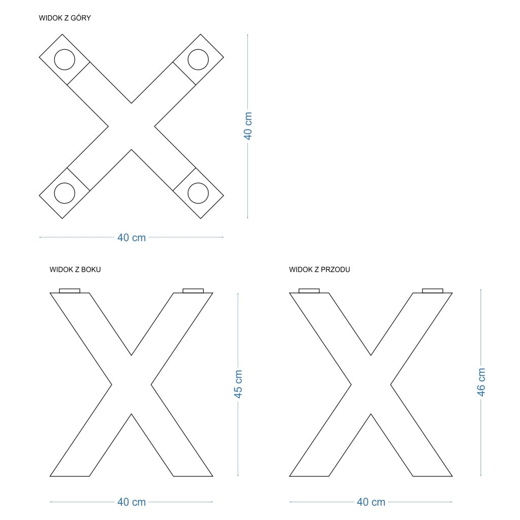 Pied en métal pour table sous le plateau en verre Spider Heavy S – Image 4