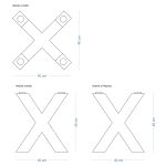 Pied en métal pour table sous le plateau en verre Spider Heavy S – Image 4