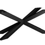 Pied de table en métal sous verre Spider Heavy L