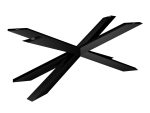 Pied de table en métal pour dessous de table en verre Spider Heavy XL