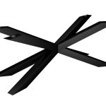 Pied de table en métal pour dessous de table en verre Spider Heavy XL
