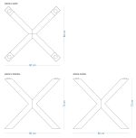 Pied en métal pour table sous le plateau en verre Spider Wide S – Image 3