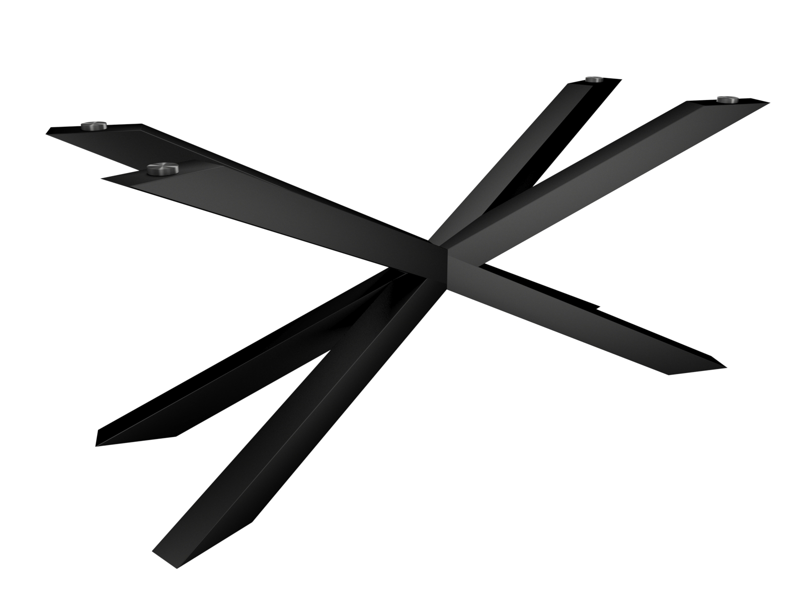 Pajak_WASKI_h72_blat_szklany_rozm_L_czarny_rend1 Base de table sous le plateau en verre Spider Narrow L – Image 1