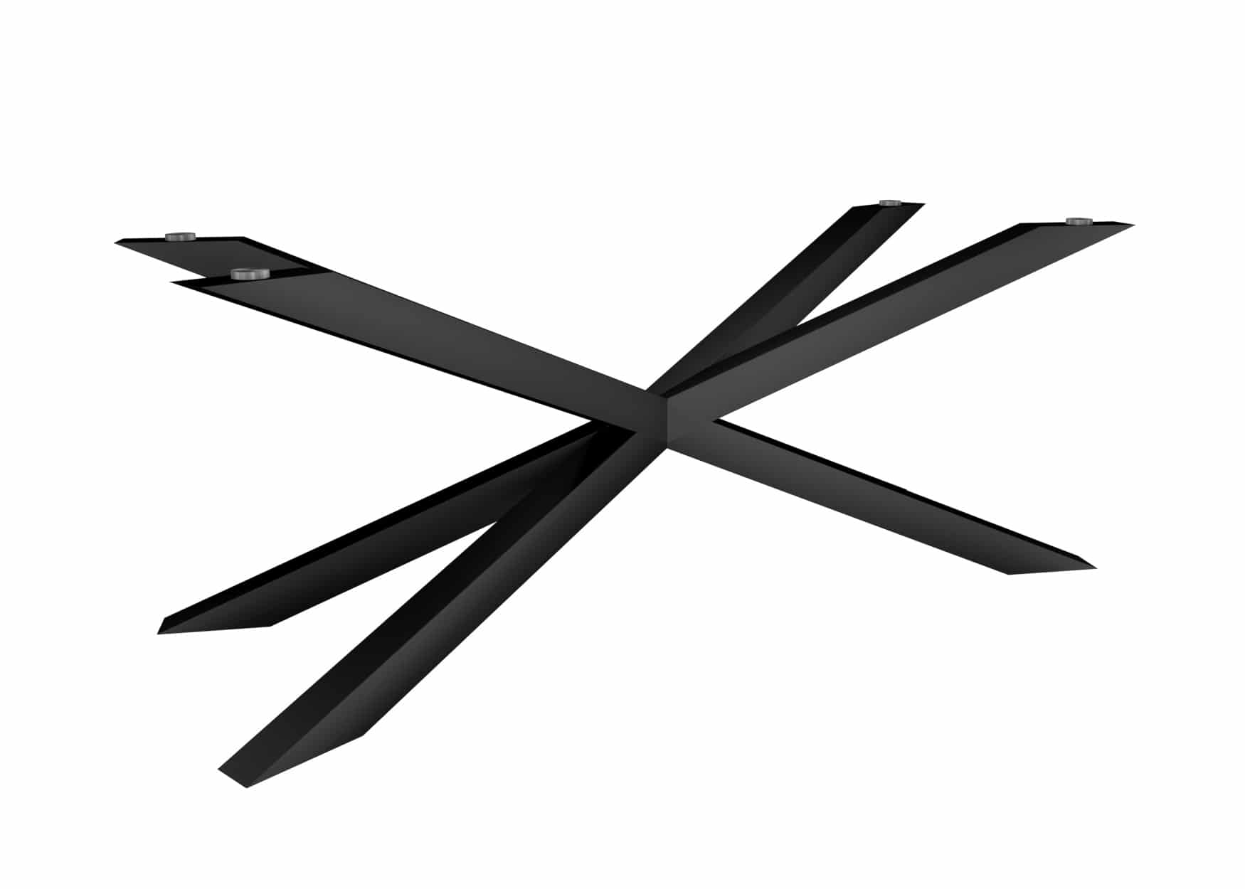 Pajak_h72_blat_szklany_czarny_rozmiar_XL_rend1 Base de table sous le plateau en verre Spider XL – Image 1