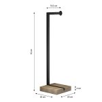 Porte papier toilette sur pied  et base en bois – Image 2