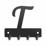 Porte-clés métallique WIE259 LETTRE T 10 cm