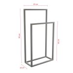 Porte serviette sur pied acier inoxydable rectifiée S – Image 2