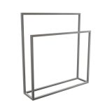 Porte serviette sur pied acier inoxydable rectifiée L – Image 3