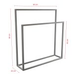 Porte serviette sur pied acier inoxydable rectifiée L – Image 2