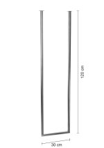 Porte serviette de plafond unique chromé XS – Image 3