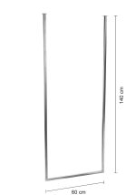 Porte serviette de plafond unique Long chromé M – Image 3