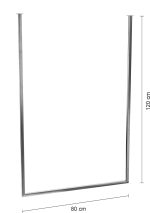 Porte serviette de plafond unique chromé L – Image 3