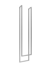 Porte serviette de plafond double acier inoxydable rectifiée XS