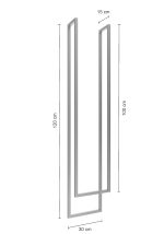 Porte serviette de plafond double acier inoxydable rectifiée XS – Image 2