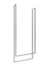 Porte serviette de plafond double acier inoxydable rectifiée M