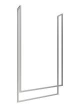 Porte serviette de plafond double acier inoxydable rectifiée L