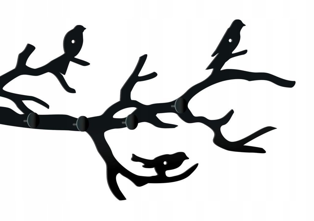 Patère murale en métal Branche WIE112 80 cm – Image 5