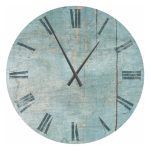 Grande horloge murale bleue 80 cm