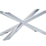 Pied de table sous verre P Spider Chrome L