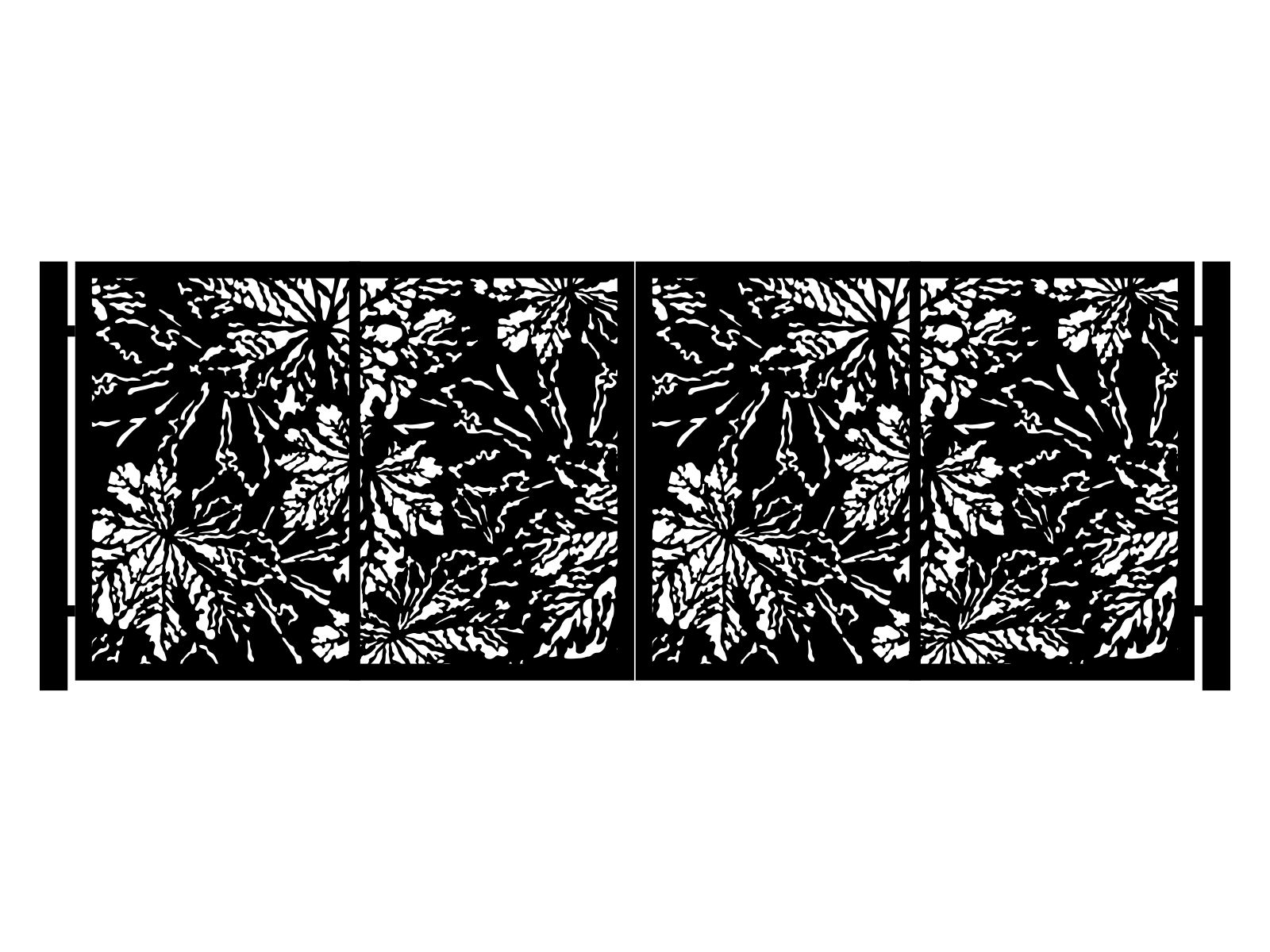 bds000-bot04-150-cza Portail battant Viviana 400×150 cm – Image 1