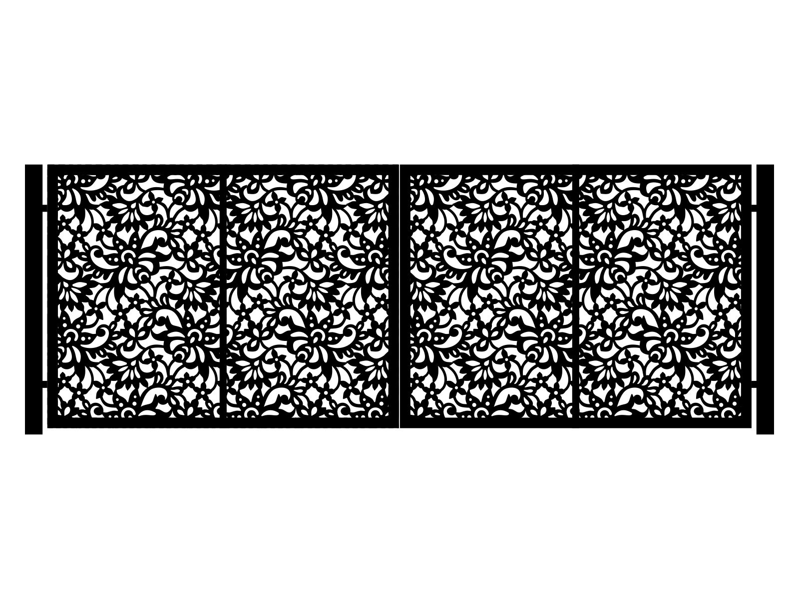 bds000-bot05-150-cza Portail battant Nicola 400×150 cm – Image 1