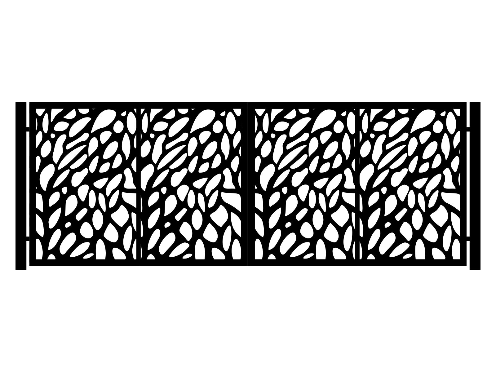 bds000-bot09-150-cza Portail battant Anastasia 400×150 cm – Image 1