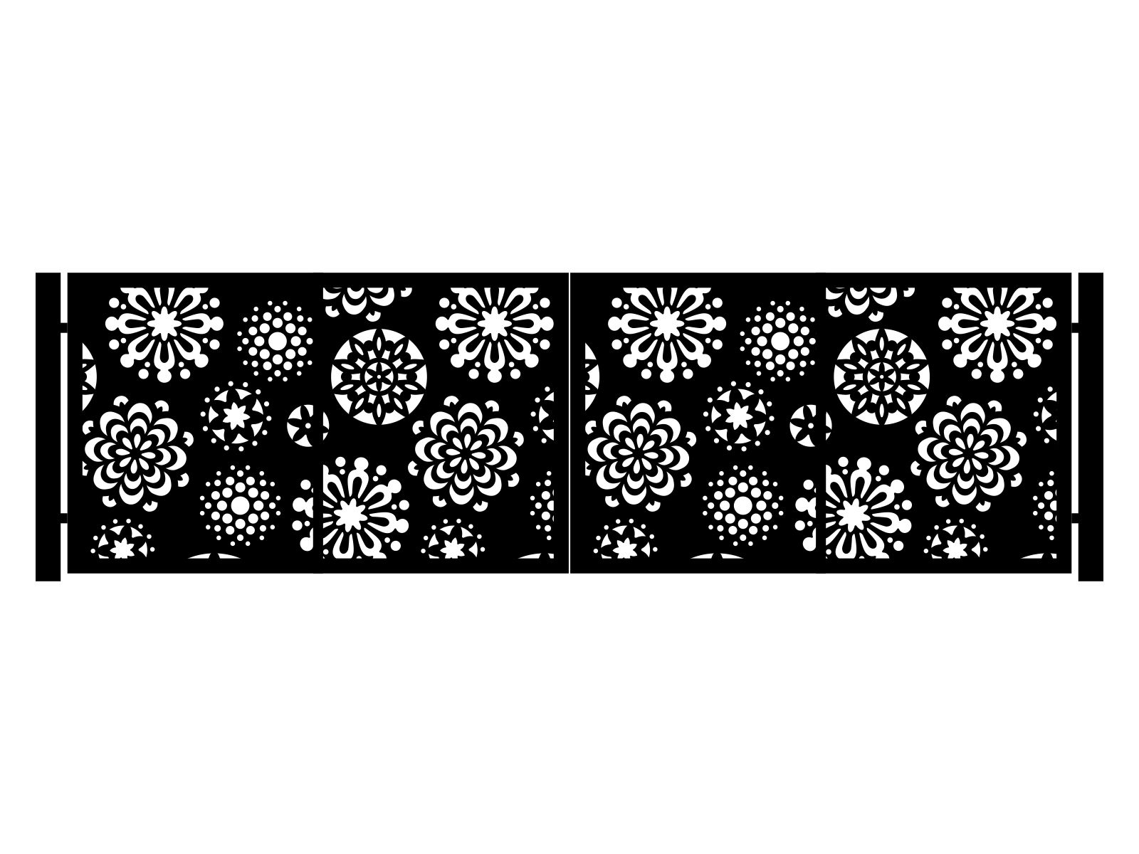 bds000-bot10-120-cza Portail battant Valeria 400×120 cm – Image 1