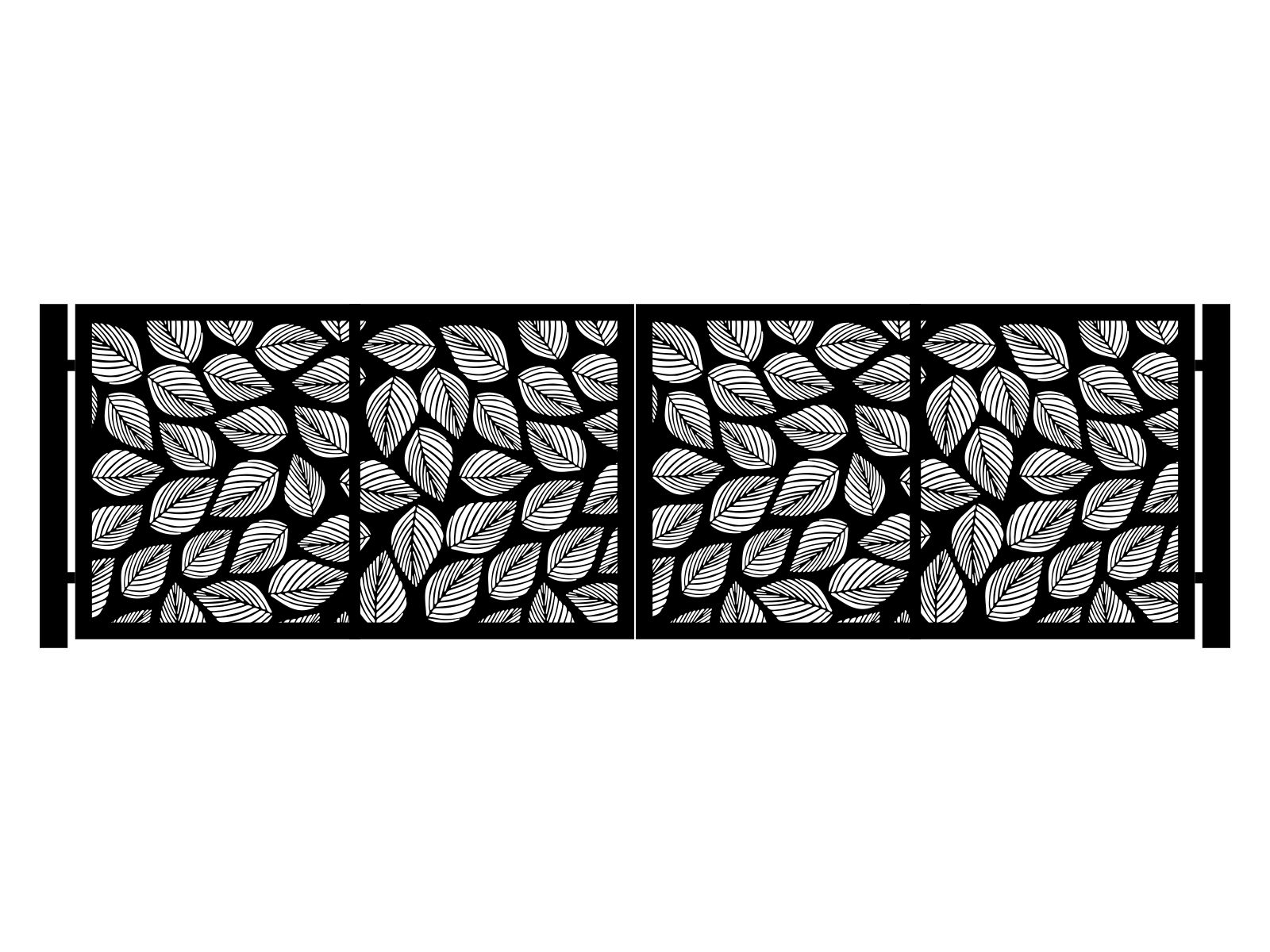 bds000-bot24-120-cza Portail battant Kira 400×120 cm – Image 1