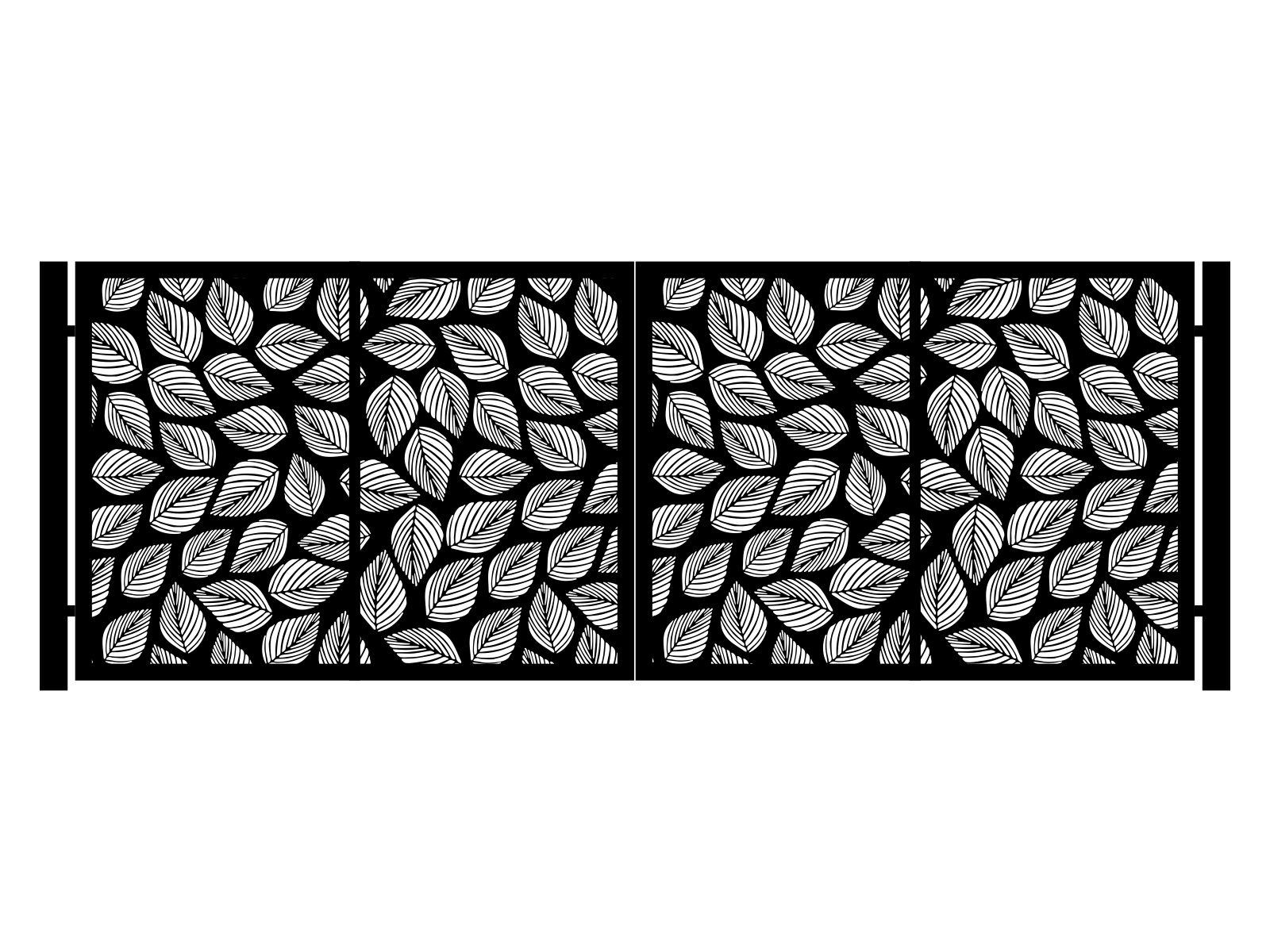 bds000-bot24-150-cza Portail battant Kira 400×150 cm – Image 1