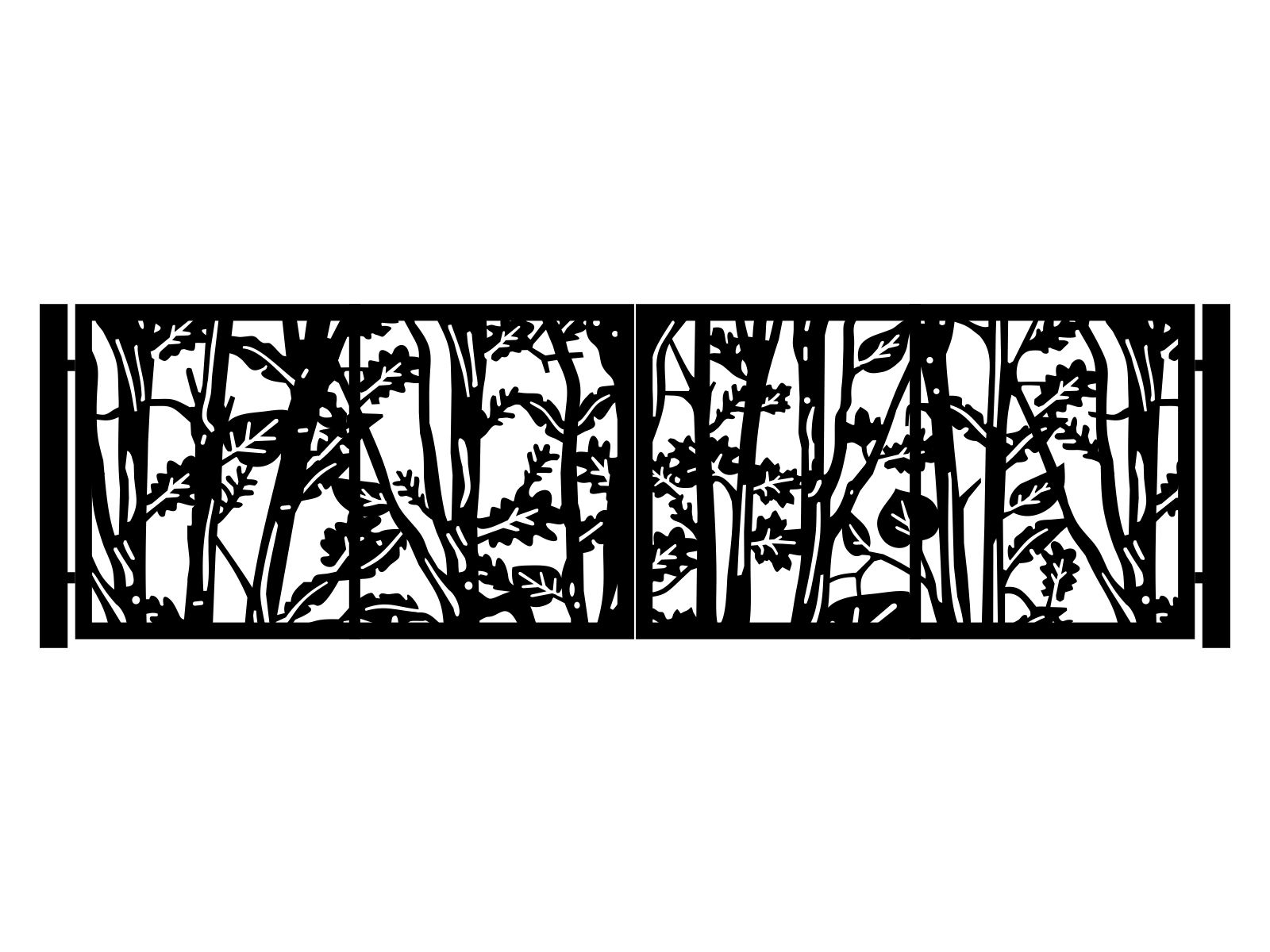 bds000-bot26-120-cza Portail battant Serena 400×120 cm – Image 1