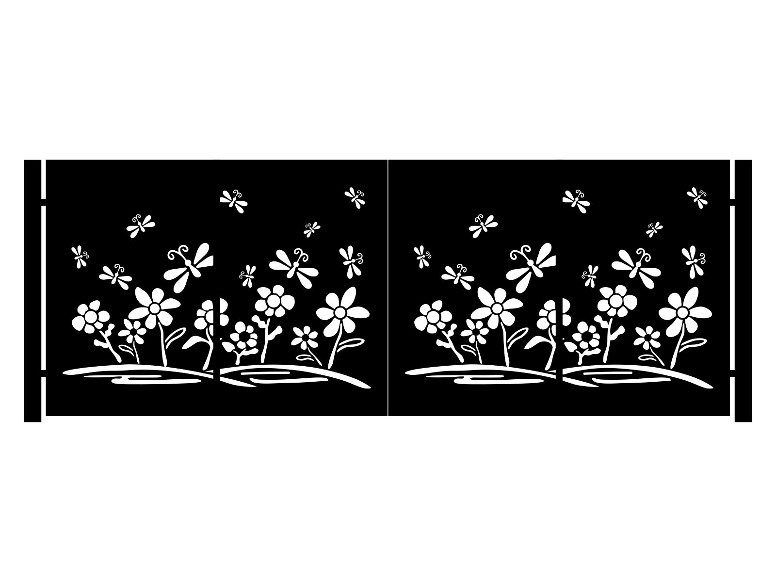 bds000-bot31-150-cza Portail battant Terina 400×150 cm – Image 1