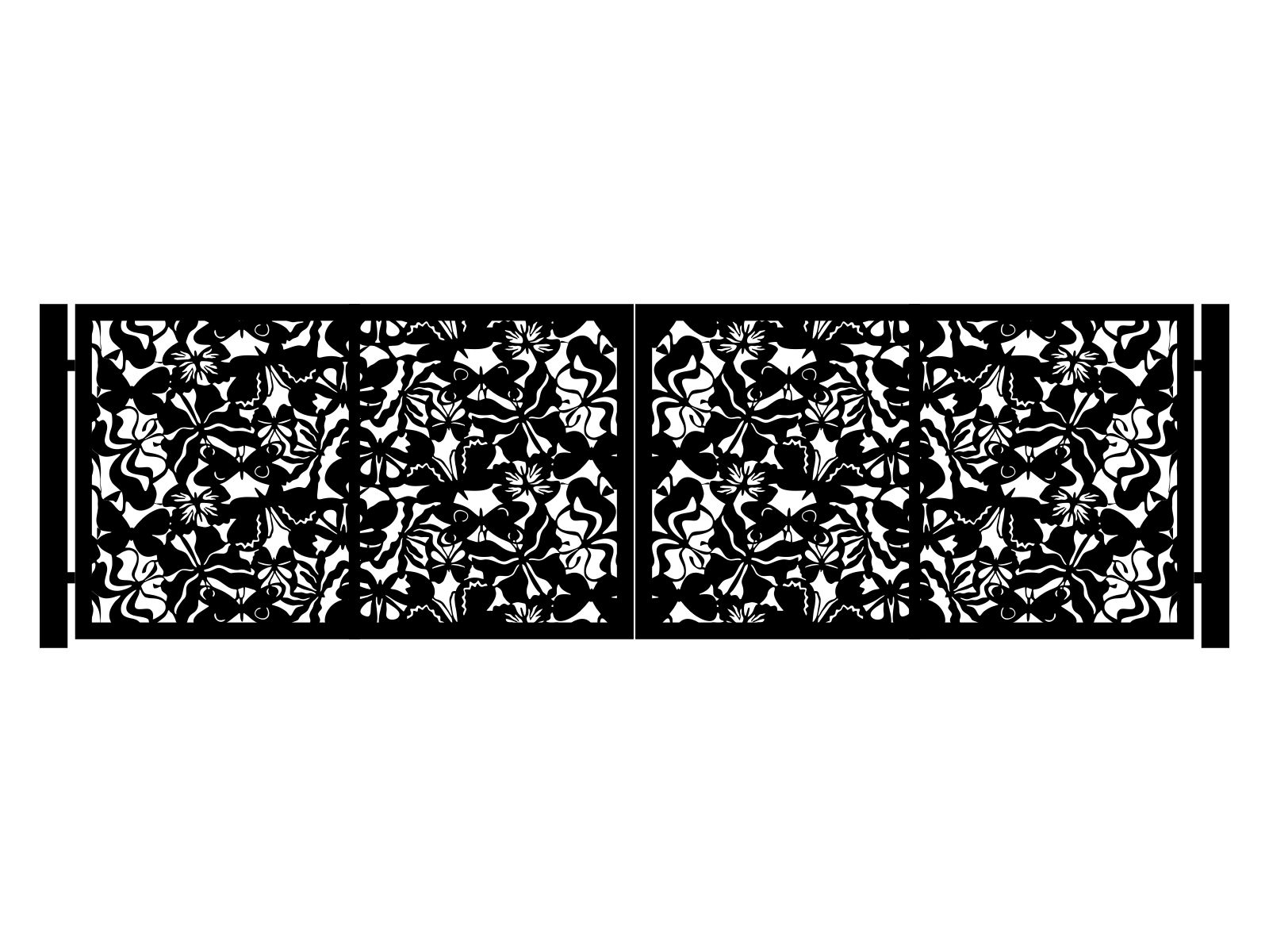 bds000-bot34-120-cza Portail battant Meliore 400×120 cm – Image 1